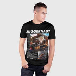 Футболка спортивная мужская Juggernaut надписи, цвет: 3D-принт — фото 2