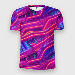 Мужская спорт-футболка Neon waves