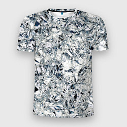 Мужская спорт-футболка Сверкающие кристаллы серебра