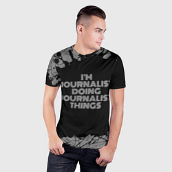 Футболка спортивная мужская Im journalist doing journalist things: на темном, цвет: 3D-принт — фото 2