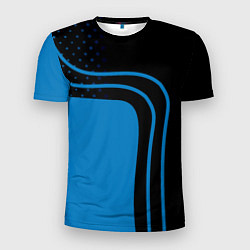 Мужская спорт-футболка Синие полоски