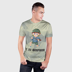 Футболка спортивная мужская Солдафон с праздником, цвет: 3D-принт — фото 2
