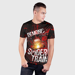 Футболка спортивная мужская Demonic spider-train, цвет: 3D-принт — фото 2