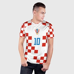 Футболка спортивная мужская Лука Модрич форма сборной Хорватии, цвет: 3D-принт — фото 2