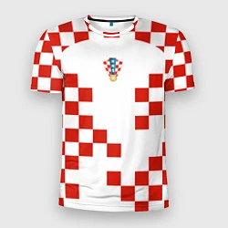 Футболка спортивная мужская Форма сборной Хорватии, цвет: 3D-принт