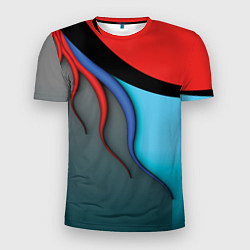 Мужская спорт-футболка Разноцветные ручейки