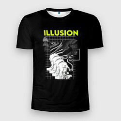 Футболка спортивная мужская Illusion face, цвет: 3D-принт