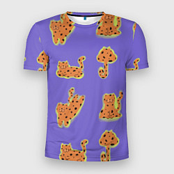 Мужская спорт-футболка Принт с леопардами
