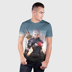 Футболка спортивная мужская The Witcher girl art, цвет: 3D-принт — фото 2