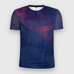 Мужская спорт-футболка Абстрактный прозрачный стеклянный фиолетовый патте