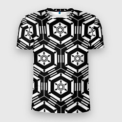 Мужская спорт-футболка Абстрактный геометрический узор на тему техники