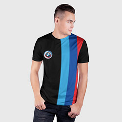 Футболка спортивная мужская BMW - м линии, цвет: 3D-принт — фото 2