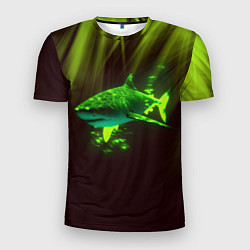Футболка спортивная мужская Хищная акула, цвет: 3D-принт