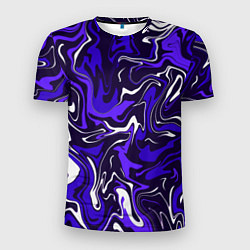 Футболка спортивная мужская Фиолетовая абстракция, цвет: 3D-принт