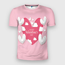 Футболка спортивная мужская Сердце на день святого валентина, цвет: 3D-принт