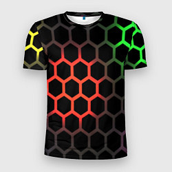 Мужская спорт-футболка Gradient hexagon genshin