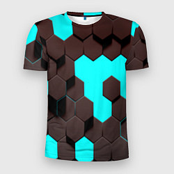 Футболка спортивная мужская CYBER STEEL, цвет: 3D-принт