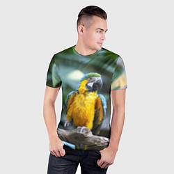 Футболка спортивная мужская Красавец попугай, цвет: 3D-принт — фото 2