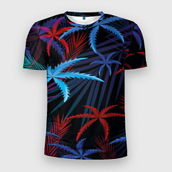 Футболка спортивная мужская Листья пальмы, цвет: 3D-принт