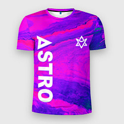 Футболка спортивная мужская Astro neon grunge, цвет: 3D-принт