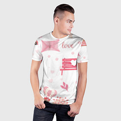 Футболка спортивная мужская Нежная любовь, цвет: 3D-принт — фото 2