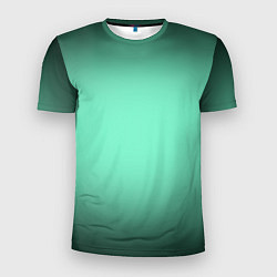 Мужская спорт-футболка Аквамариновый градиент