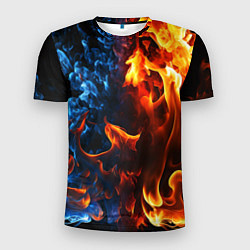 Мужская спорт-футболка Битва огней - два пламени