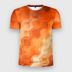 Футболка спортивная мужская Золотисто-оранжевый туманный паттерн, цвет: 3D-принт
