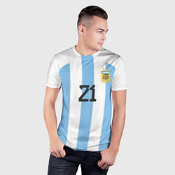 Футболка спортивная мужская Дибала форма сборной Аргентины домашняя, цвет: 3D-принт — фото 2