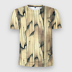 Мужская спорт-футболка Текстура коры дерева
