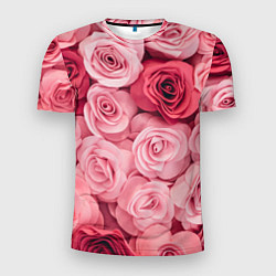 Мужская спорт-футболка Чайная пыльная роза - нежно розовый цветок