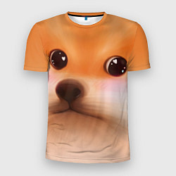 Мужская спорт-футболка Милый доге мем