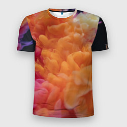 Мужская спорт-футболка Разноцветный дым сгустки