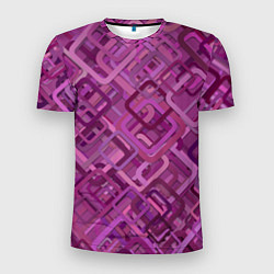 Футболка спортивная мужская Фиолетовые диагонали, цвет: 3D-принт