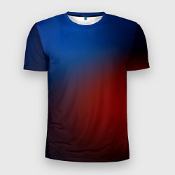 Мужская спорт-футболка Красно синий градиент