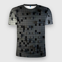 Футболка спортивная мужская Digital pixel black, цвет: 3D-принт