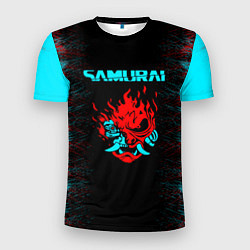 Футболка спортивная мужская Сyberpunk 2077 samurai neon, цвет: 3D-принт