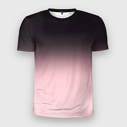 Мужская спорт-футболка Градиент: от черного к розовому