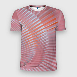 Футболка спортивная мужская Абстрактные розовые волнообразные линии, цвет: 3D-принт