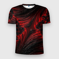 Мужская спорт-футболка Red vortex pattern