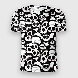 Мужская спорт-футболка Чёрно-белые панды