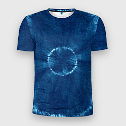 Мужская спорт-футболка Синий круг тай-дай
