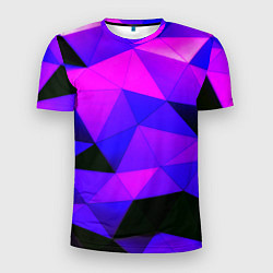 Футболка спортивная мужская Неоновые треугольники, цвет: 3D-принт