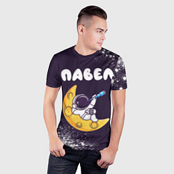 Футболка спортивная мужская Павел космонавт отдыхает на Луне, цвет: 3D-принт — фото 2