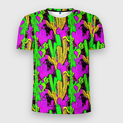 Мужская спорт-футболка Абстрактные кактусы