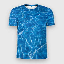 Мужская спорт-футболка Текстурный водяной паттерн