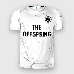 Футболка спортивная мужская The Offspring glitch на светлом фоне: символ сверх, цвет: 3D-принт