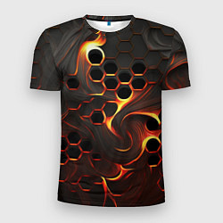 Мужская спорт-футболка Огненная сетка