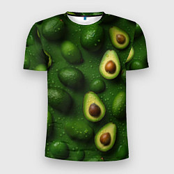 Мужская спорт-футболка Сочная текстура из авокадо