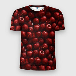 Мужская спорт-футболка Сочная текстура из вишни